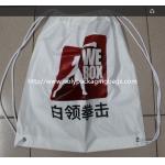 White Double Plastic Drawstring Backpack For Riding , Playing , Swimming for sale