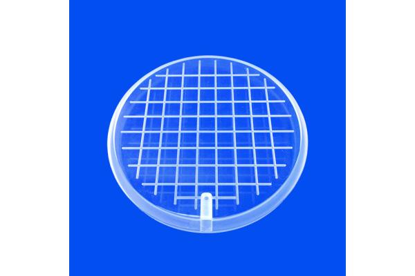 Smooth Machining Quartz Glass Slotted Plate Customized Drawing
