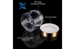 China 30ml 1 Oz Plastic Cosmetic Jars With Lids Gold  Empty Containers Biodegradable supplier