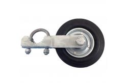 China Sliding Gate Caster Wheel Heavy Duty Rubber Wheel with Universal Mount Plate 220lbs supplier