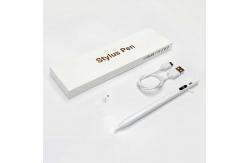 China Capacitive Screen White Stylus Pen Painted Aluminum Easy To Use For Tablets supplier