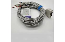 China FUKUDA 10 Lead Ecg Cable With Leadwires , 3.6M Electrocardiogram Leads supplier