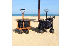 China Wide Wheel Beach Folding Wagon Cart Rear Opening Design General Purpose supplier