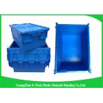 Industrial 50kgs Security Plastic Attach Lid Containers / plastic storage bins with lids for sale