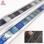 Colourful Glass Effect Ceramic Listello Border Tiles Decorative Antiscratch for sale