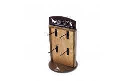 China Table Top Wooden Display Stand Wooden Pet Toy Display Stand With Hooks supplier