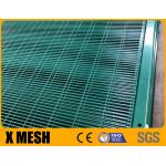 Green Powder Coated Anti Climb Mesh Fence High Security 358 Anti Cut Prison Mesh For Industrial for sale