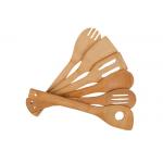 Organic Bamboo Utensil Set Wooden Cooking Spoons and Spatulas Antimicrobial Kitchen Tools Bamboo Kitchen Supplies for sale