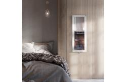 China MDF Wood Wall Hung Mirror Cabinet Folding Build In Ironing Boards Inside supplier