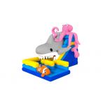 Ocean Themed Shark Commercial Inflatable Water Slides for sale