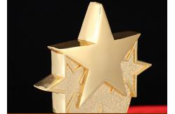 China Gold Silver Bronze Personalized Trophy Cup 330mm Height With 3D Engraved Star supplier