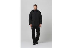 China Cotton Padding Hooded Cold Weather Workwear Jacket , Warm Winter Work Coats supplier