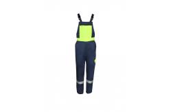 China 345 GSM Quilted Workwear Bib Overalls Adjustable Buckles And Reflective Tapes supplier