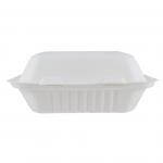 Logo Customized Sugarcane Clamshell Food Container Take Away 3 Compartment for sale