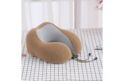 China Adults Airplane U Shaped Memory Foam Travel Pillow With Super Soft Cover supplier