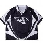 Custom Jersey Embroidered Patches Logo Knit Plus Size Short Sleeve Sport Wear Breathable Streetwear Mesh Men's Polo's T Shirts for sale