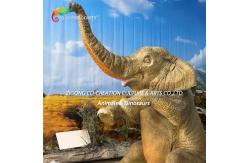 China Realistic Animatronic African Elephant Statue Spraying Water In Safari Setting supplier
