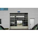 Organic Glass Panel Aluminium Alloy Frame Sectional Overhead Door for sale