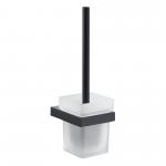 Modern Metal Stainless Steel Toilet Brush Holders Glass Bath Hardware Set for sale