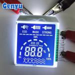 Customized Size Segment LCD Display HTN Blue PIN Connect With White Backlight for sale