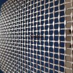 Decorative Wire Mesh Metal Facade With Stainless Steel Crimped Woven Mesh Wire Diameter 1mm-4mm for sale