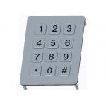 Rugged Industrial Metal Numeric Keypad Front Side Mounting With Flat Keys for sale