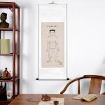 Rice Paper Pure Handmade Acupoint Map , Acupuncture Point Wall Chart 60x125cm