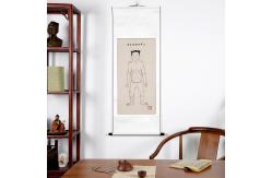 China Rice Paper Pure Handmade Acupoint Map , Acupuncture Point Wall Chart 60x125cm supplier