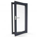 UV Resistant Modern Interior Glass Doors Double Glass Aluminium Swing Patio Door for sale