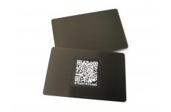 China Smart Writable NFC QR Metal Business ID Card Matt Black Brush Finish supplier