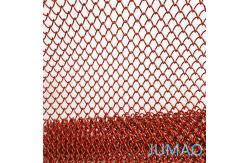 China Red Coil Metal Mesh Curtains Chainmail Fireplace Screen Drapery supplier