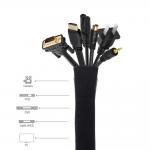 Black 19 - 20 inch Flexible Cable Management  Under Table Cable Organizer for TV / Computer for sale
