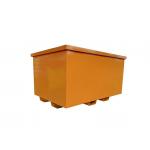 Heavy Duty Steel Transfer Bin Forklift Metal Scrap Collection Waste  Bin for sale
