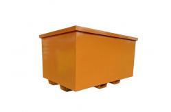 China Heavy Duty Steel Transfer Bin Forklift Metal Scrap Collection Waste  Bin supplier