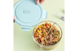 China leakproof 660ml 950ml Borosilicate Glass Lunch Box supplier