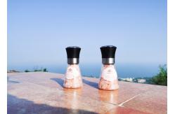 China Salt Pepper Grinder with 80ml Transparent Glass Condiment Bottle and Adjustable Head supplier
