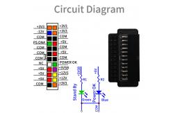 China ATX 24Pin Female To 24pin Male 90 Degree Power Adapter supplier