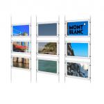 A4 Acrylic LCD Poster Display Jcvision Rod Hook LGP 8mm Thickness for sale