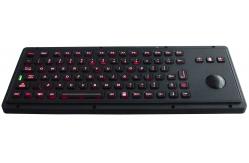 China IP65 black vandalproof Industrial Keyboard With Trackball and function keys supplier