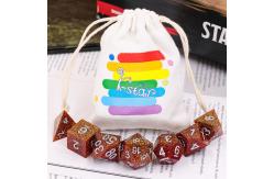 China Gemstone Translucent Resin Polyhedral Dice Manual Grinding Durable supplier