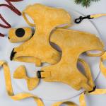 Comfortable Yellow Leash Collar Harness Set Neoprene Puppy Collar And Lead Set