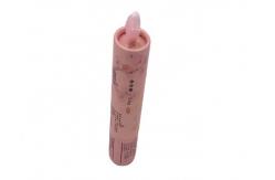 China Handcrafted Kraft Paper Tube For Lip Balm With Ribbon Lid supplier