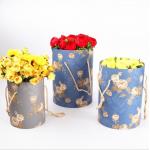Flower Recyclable Paper Cylinder Gift Boxes Packaging 1.0 - 3.0mm Paper Thickness