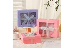 China Valentine's Day Rigid Gift Box Creative Window With Bow Exquisite Box supplier