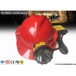 3W 10.4Ah Underground Miner Cap Lamp ,  Rechargeable LED Headlamp with Warning Light