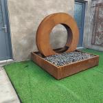 Process Welding Corten Steel Garden Features Outside