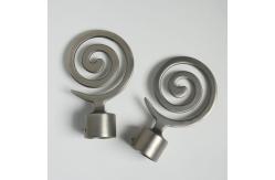 China Customized Matte Black Adjustable 35mm Curtain Pole Ends supplier