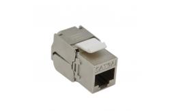 China STP CAT6A KeyStone Jack FacePlate Toolless Shielded 180 Degree supplier