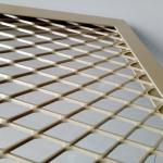2mm Length 1m Expanded Aluminium Mesh Golden Color Ceiling Exterior Wall Decorative for sale