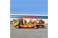China 5 Tons Road Rescue Trailer With 5tons Crane   Wrecker With Crane supplier